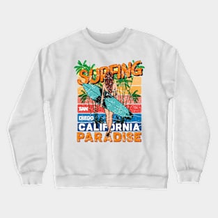 Surfing Paradise California Crewneck Sweatshirt